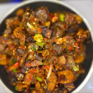 Gizdodo (peppered Gizzard and Plantain)